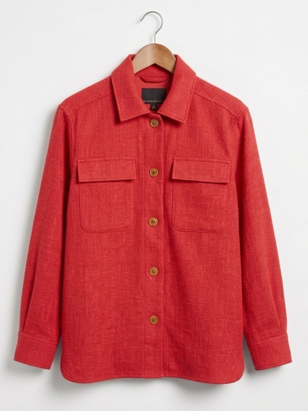 Banana Republic NWT Women’s Poppy Red Textured Shirt Jacket Shacket Size Medium